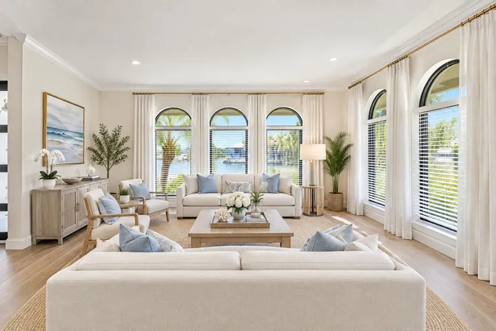 VIRTUALLY STAGED - Formal front living room off front entry.