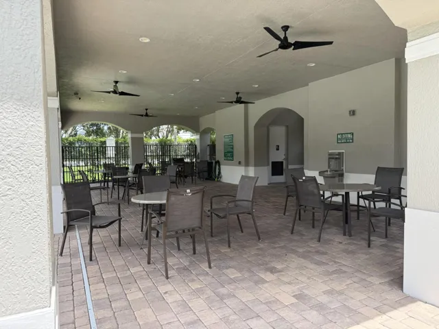 Covered Patio by the community pool