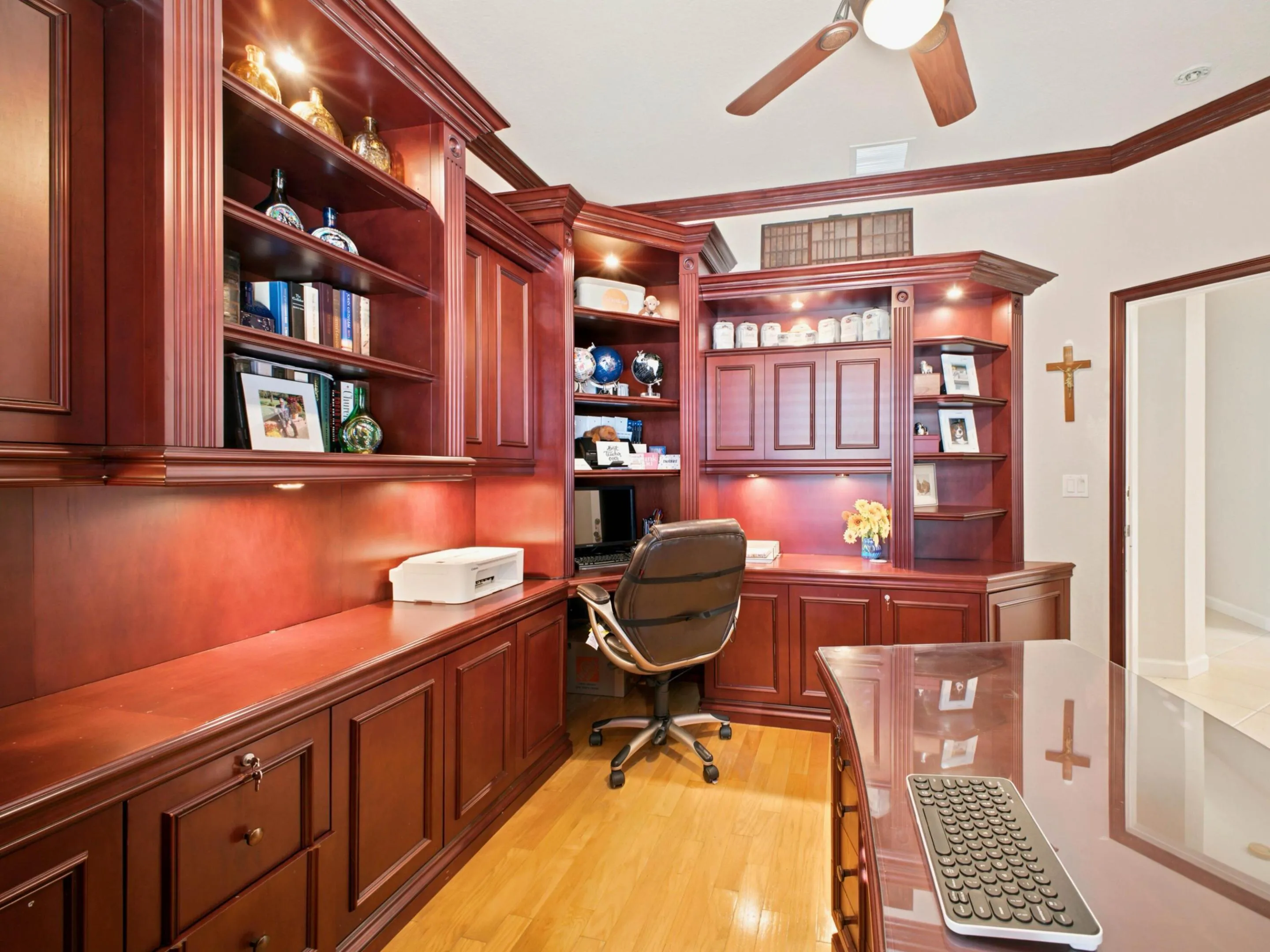 6th Bedroom currently configured as Executive Home Office