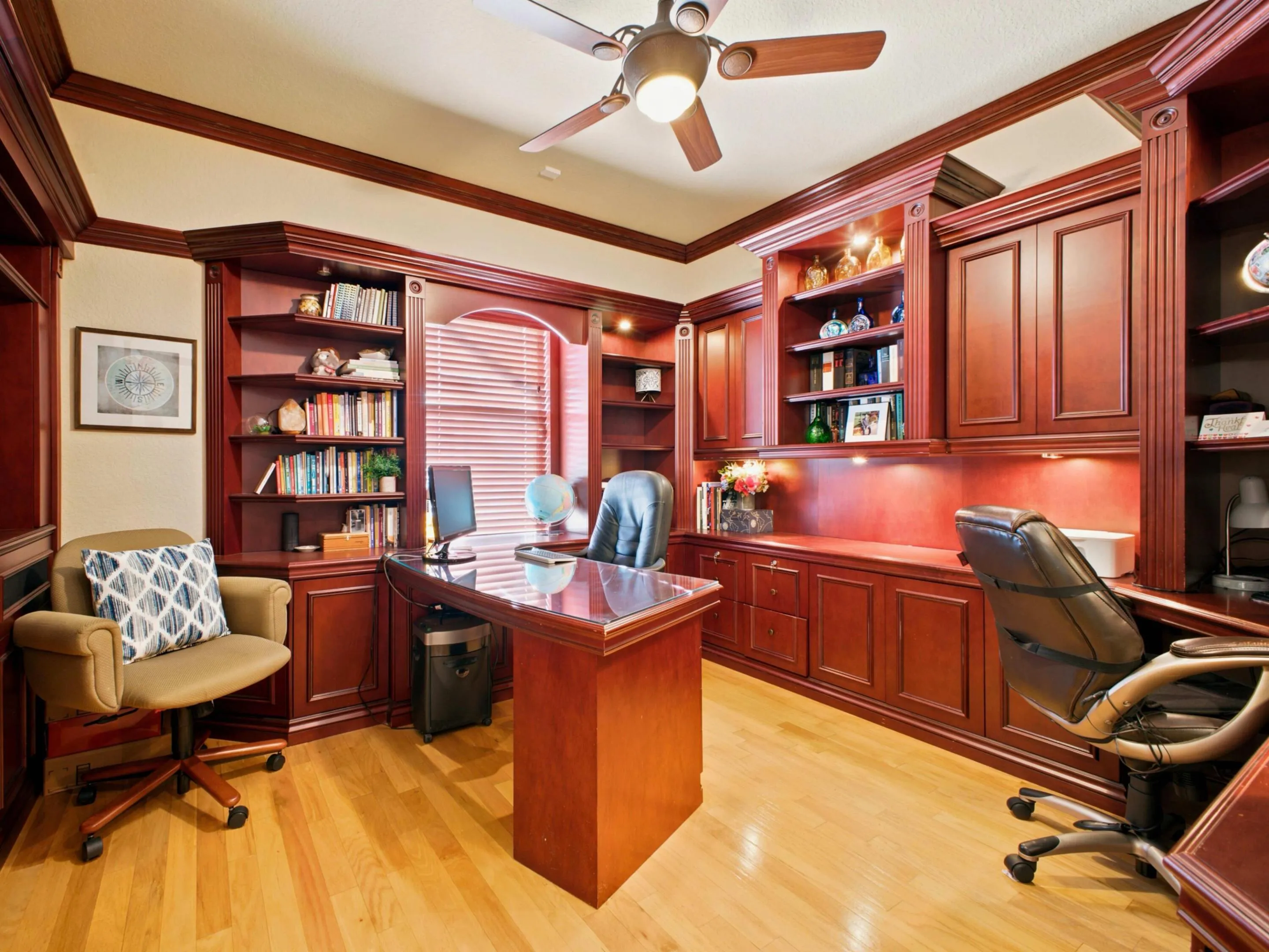 6th Bedroom currently configured as Executive Home Office