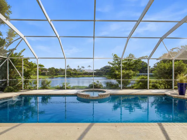 Relax in your own resort style pool while gazing at the beautiful lake view