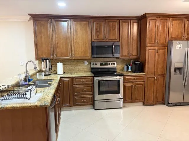 the kitchen
