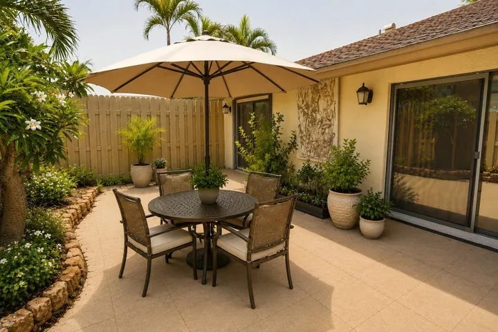 virtually staged patio