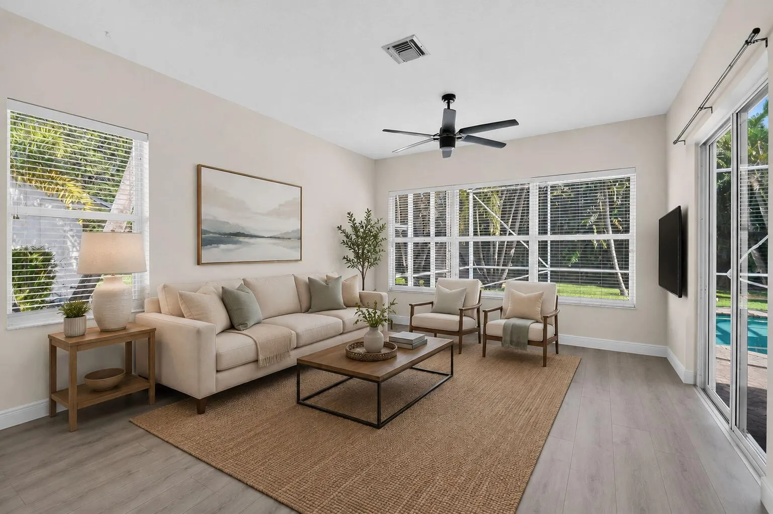 staged family room