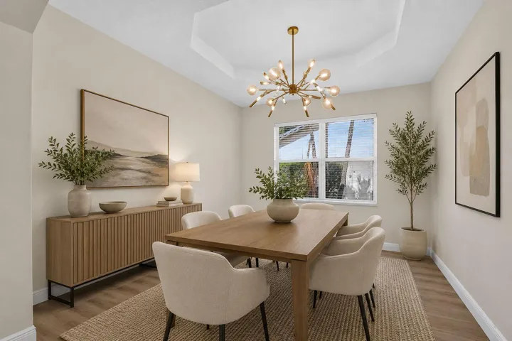 staged dining room
