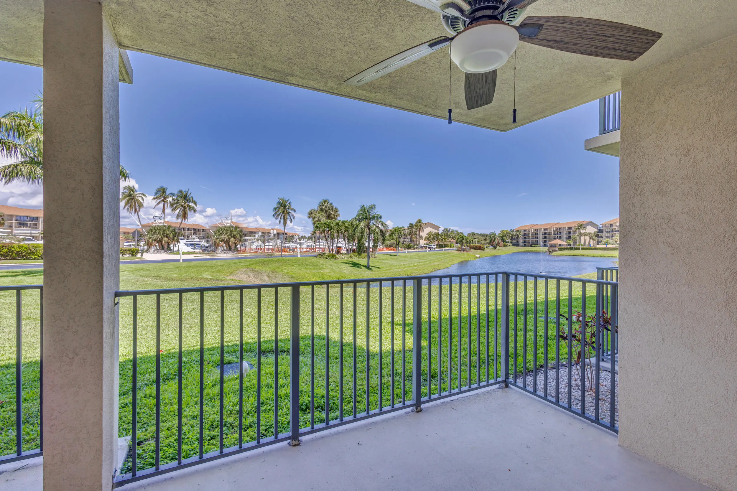 Covered patio dining area