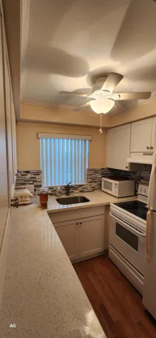 Quartz counter top white kitchen
