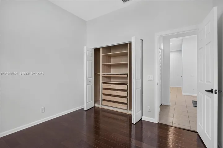 First bedroom with built-in closet.