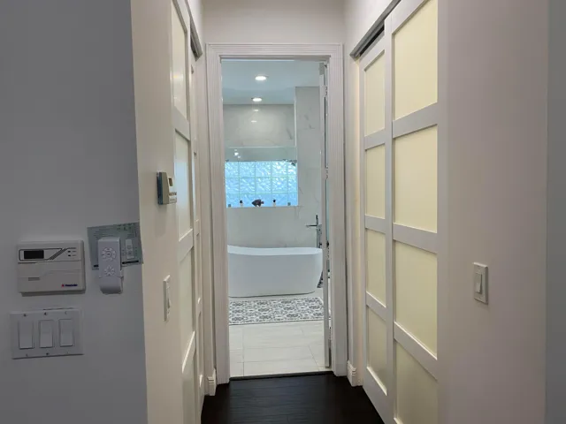 His and her walking closets
