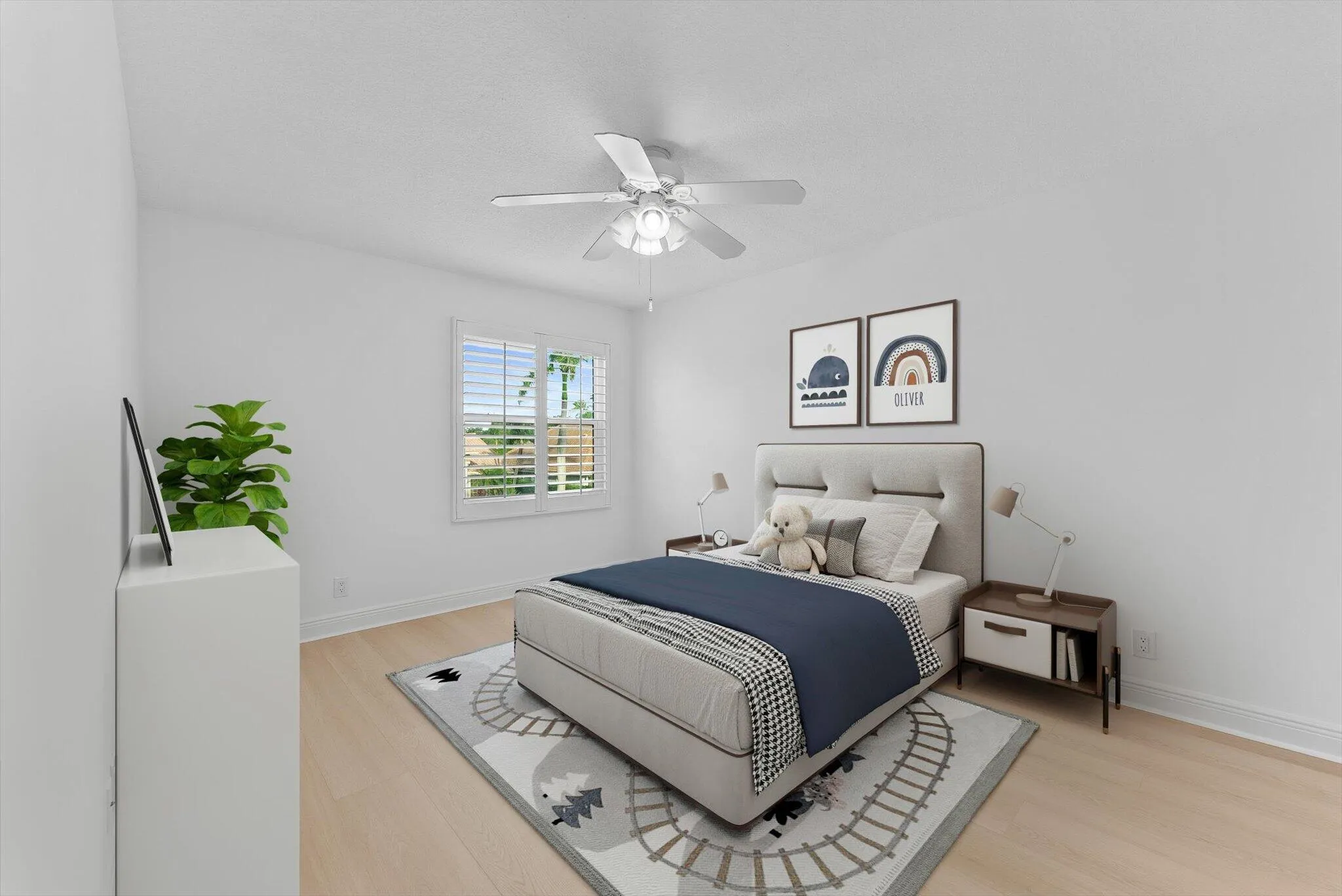 Staged 2nd Bedroom