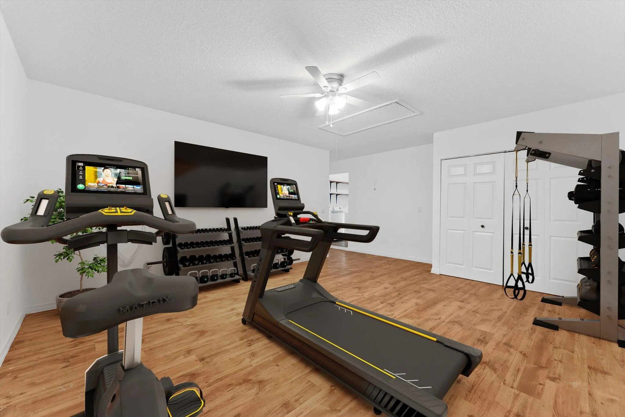 Virtually Staged Fitness Room/Converted Garage
