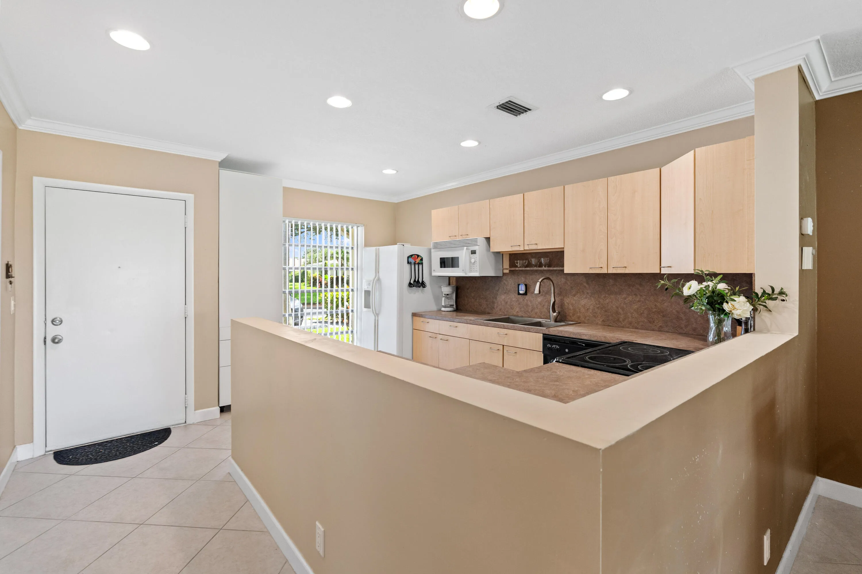 Entry into open kitchen