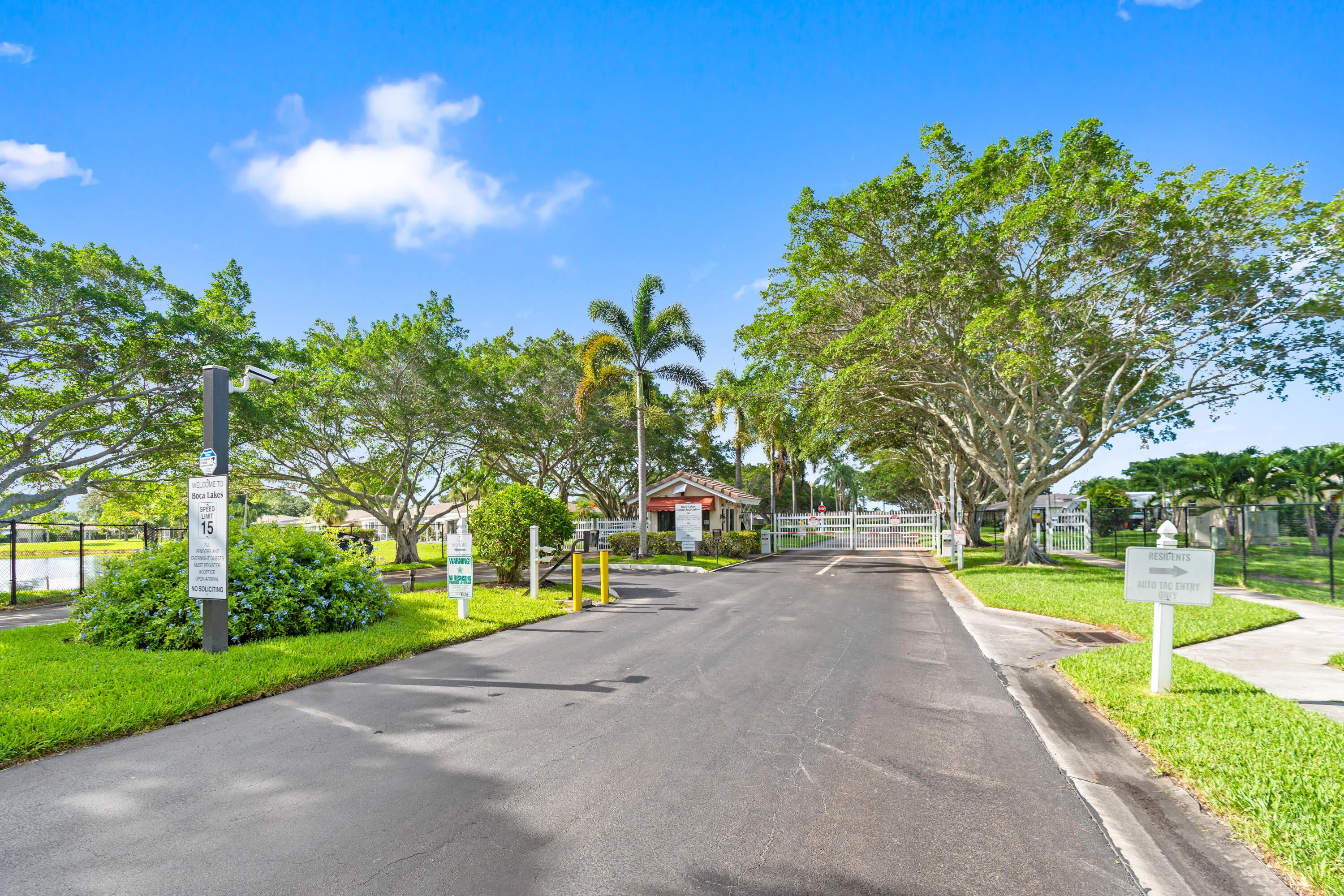 Lush green manicured community