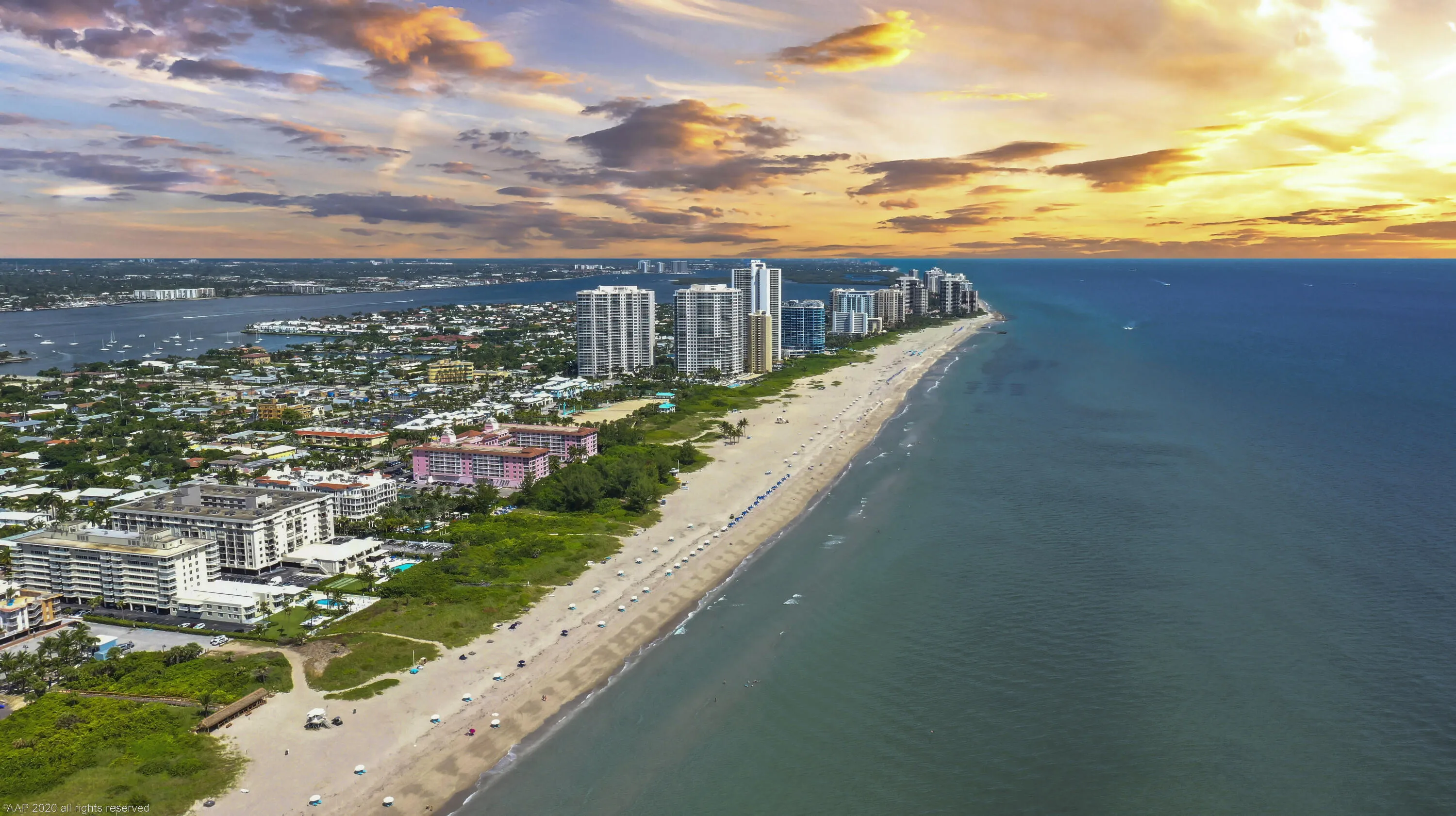 Singer Island aerial north end night 202