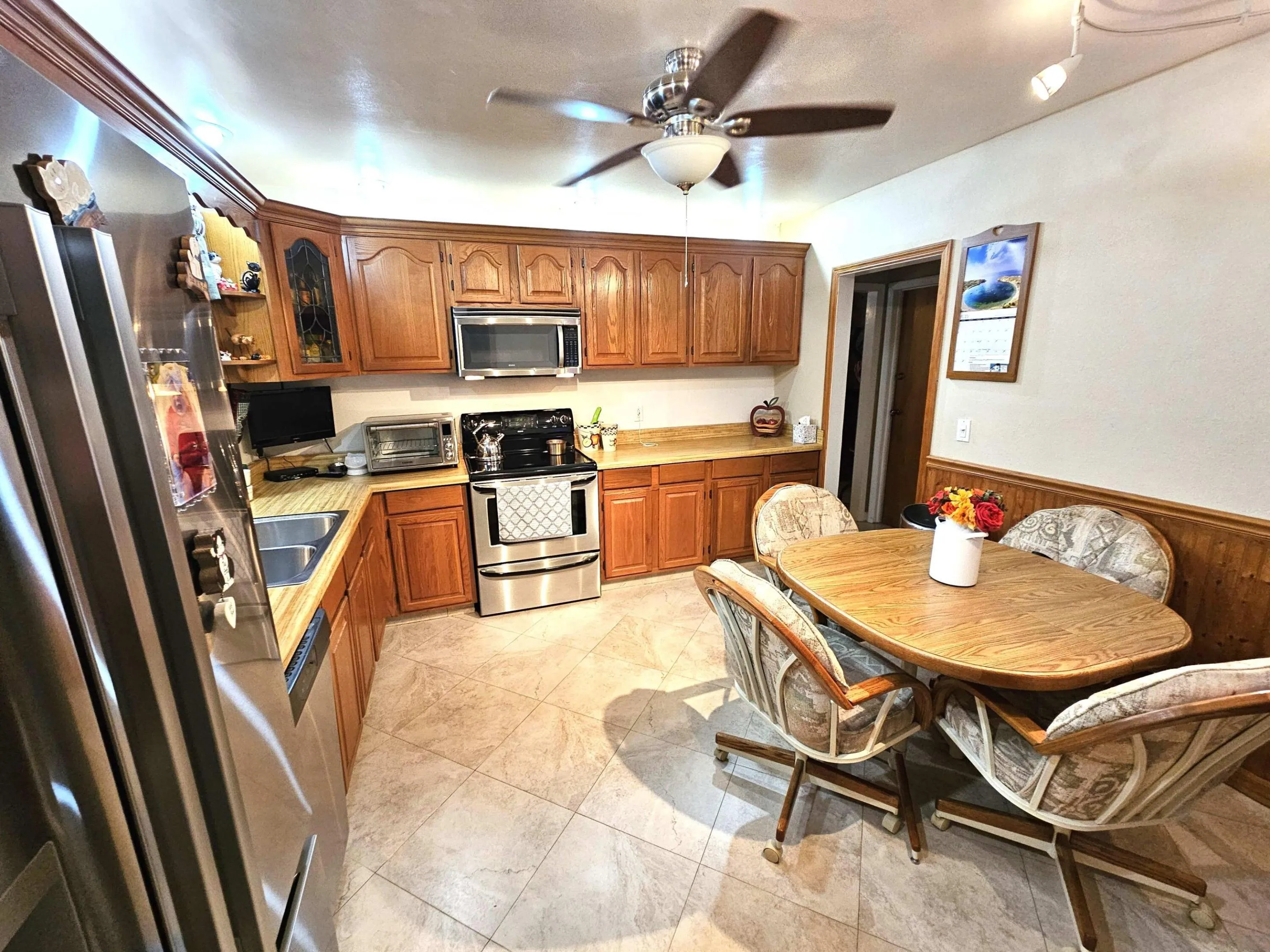 kitchen with s/s appliances