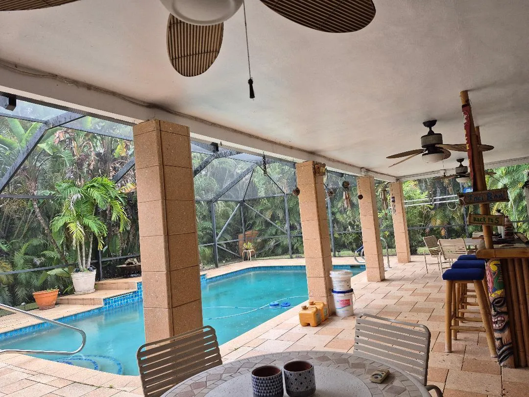 pool patio area