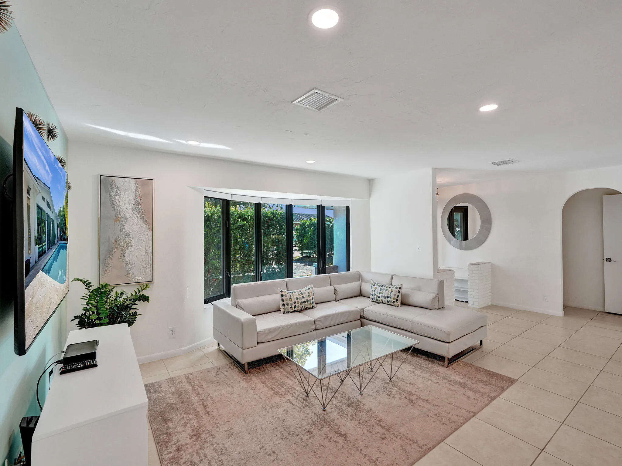 Front LIving Room Angled TV View