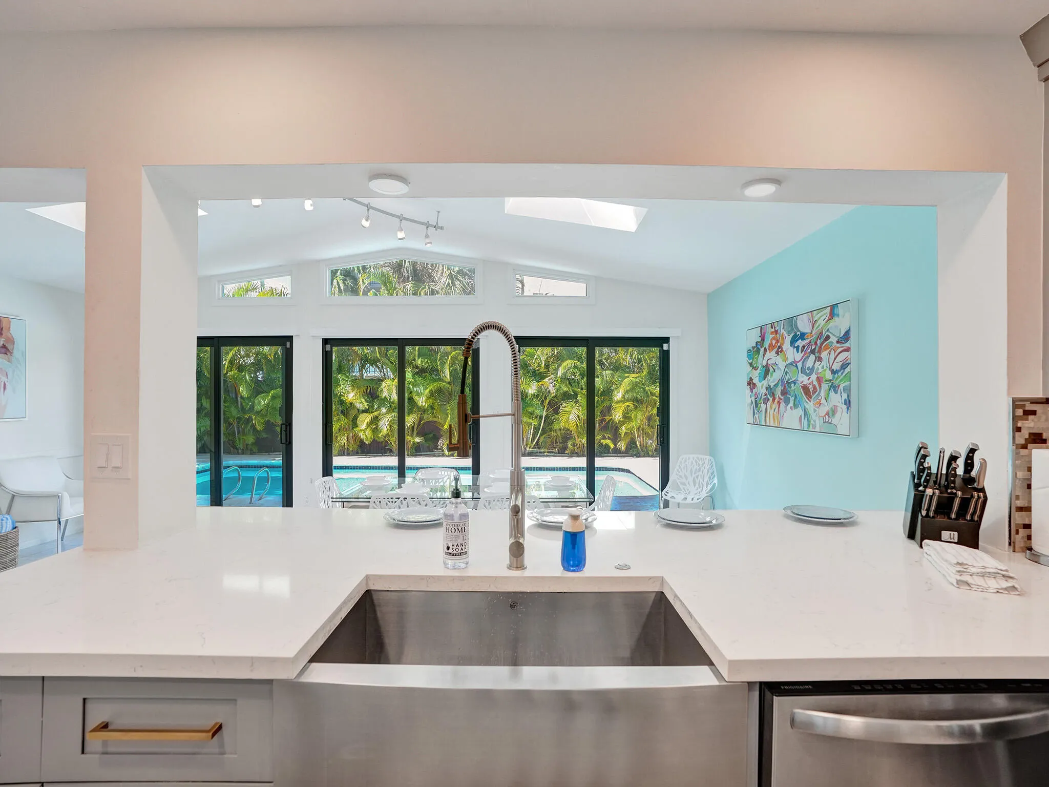 Kitchen Sink Overlooking DIning Area