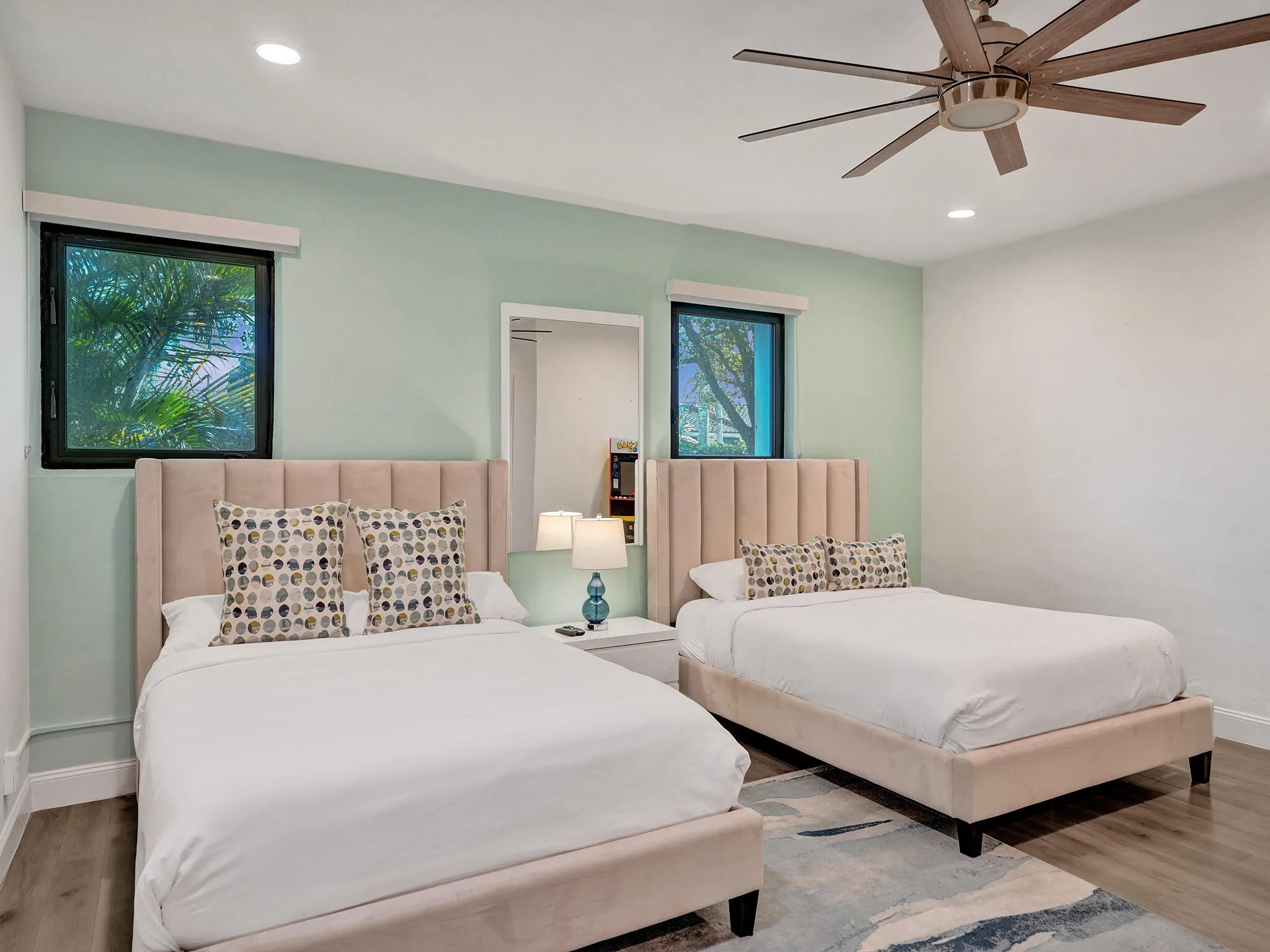 Bedroom Five Beds Angled View