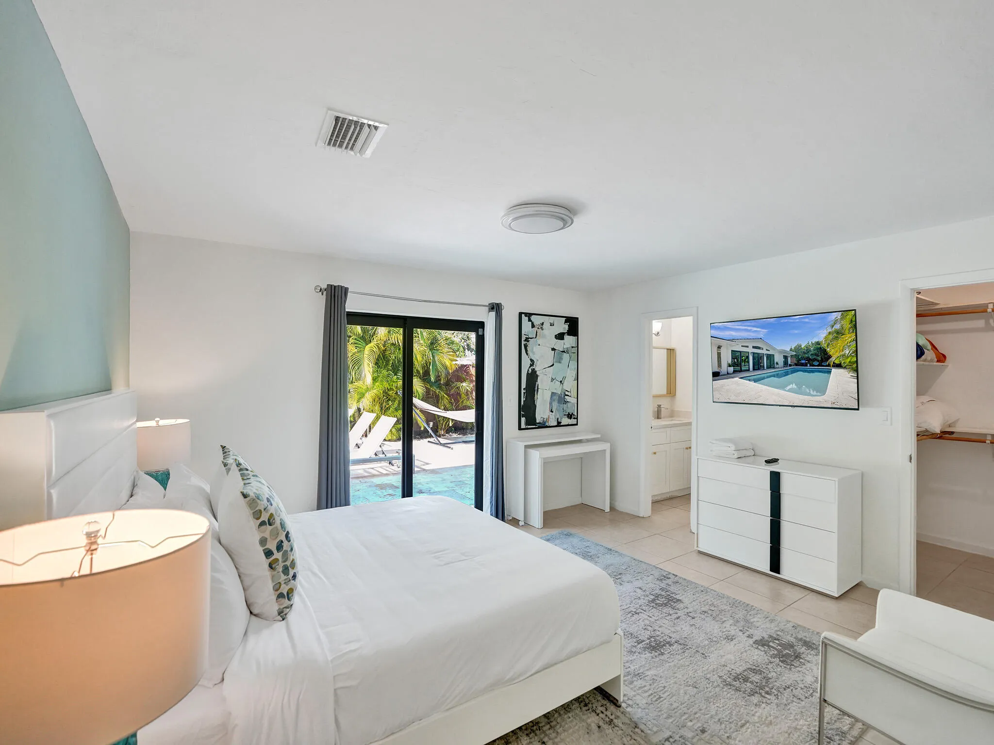 Master Bedroom Elevated TV Lounge View