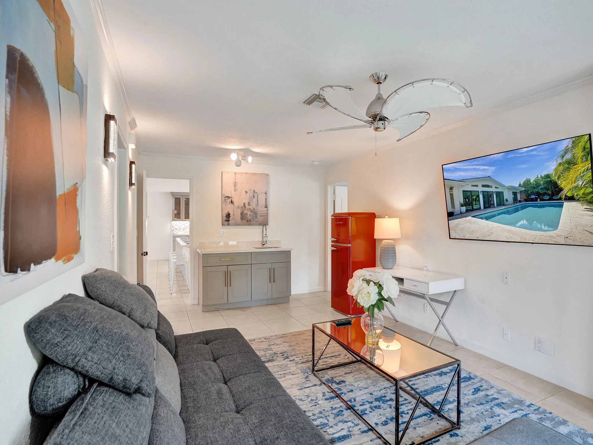 Living Room Two Aerial Angled TV