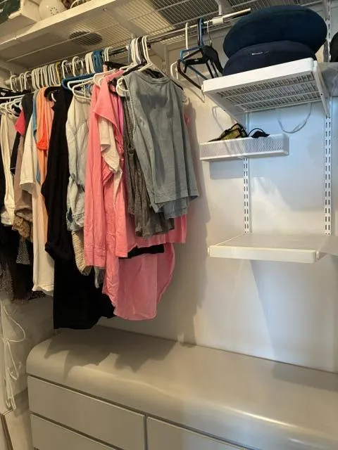 Walk in closet w/dresser