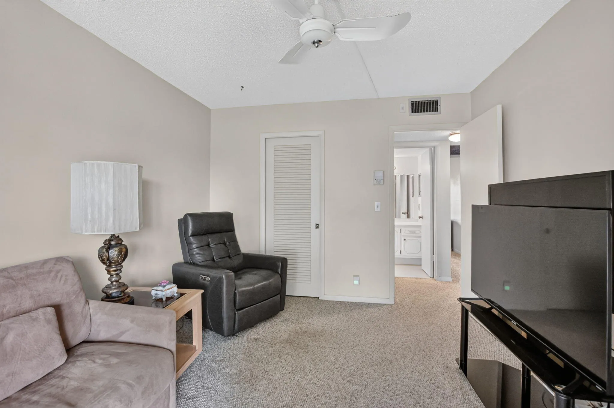 Guest bedroom would be great as an office or craft room!