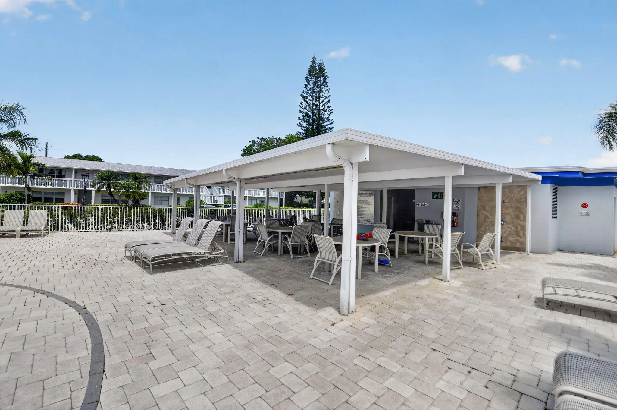 Sun shade at the pool for those extra hot, summer days!