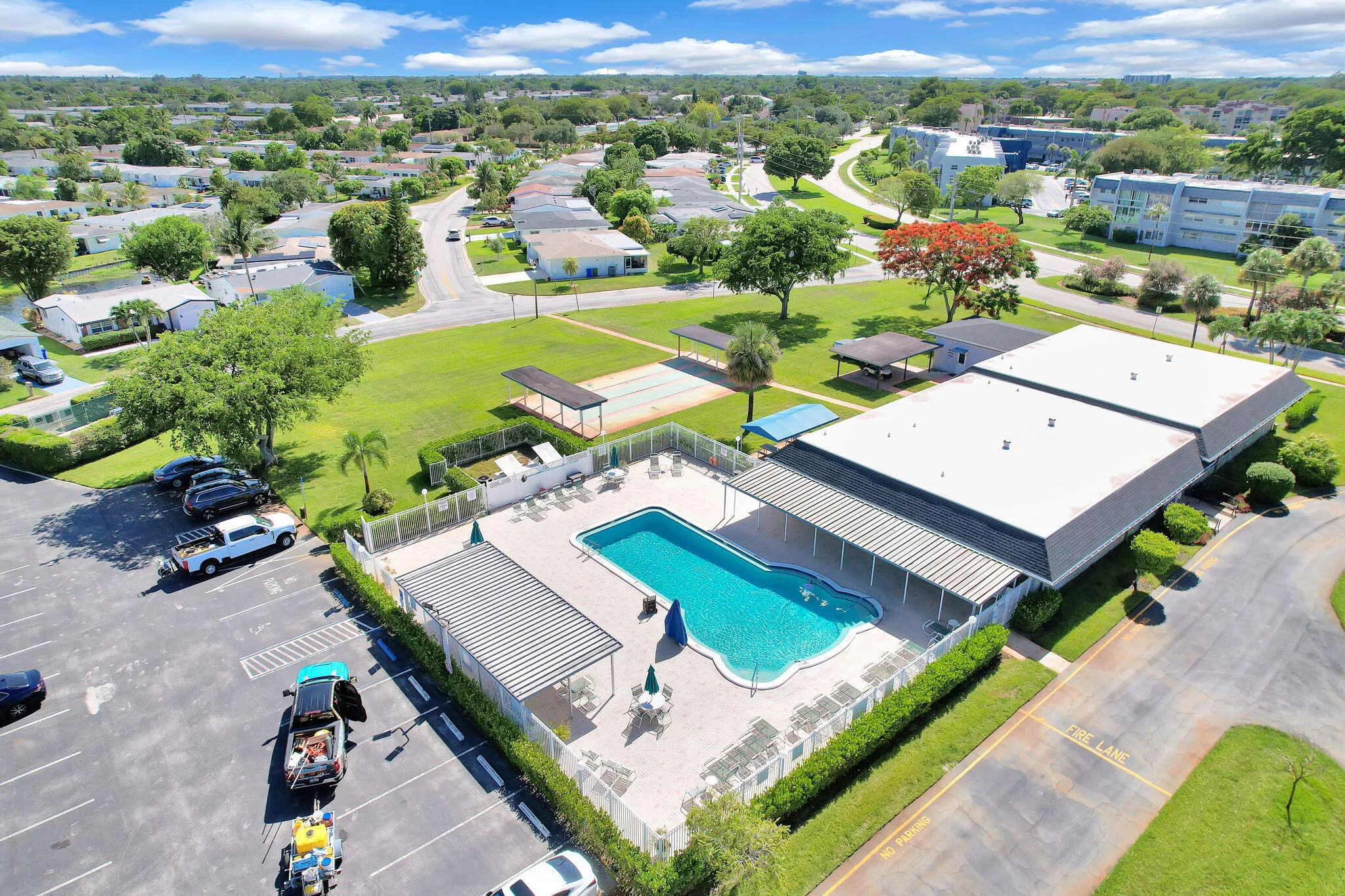 Clubhouse with pool