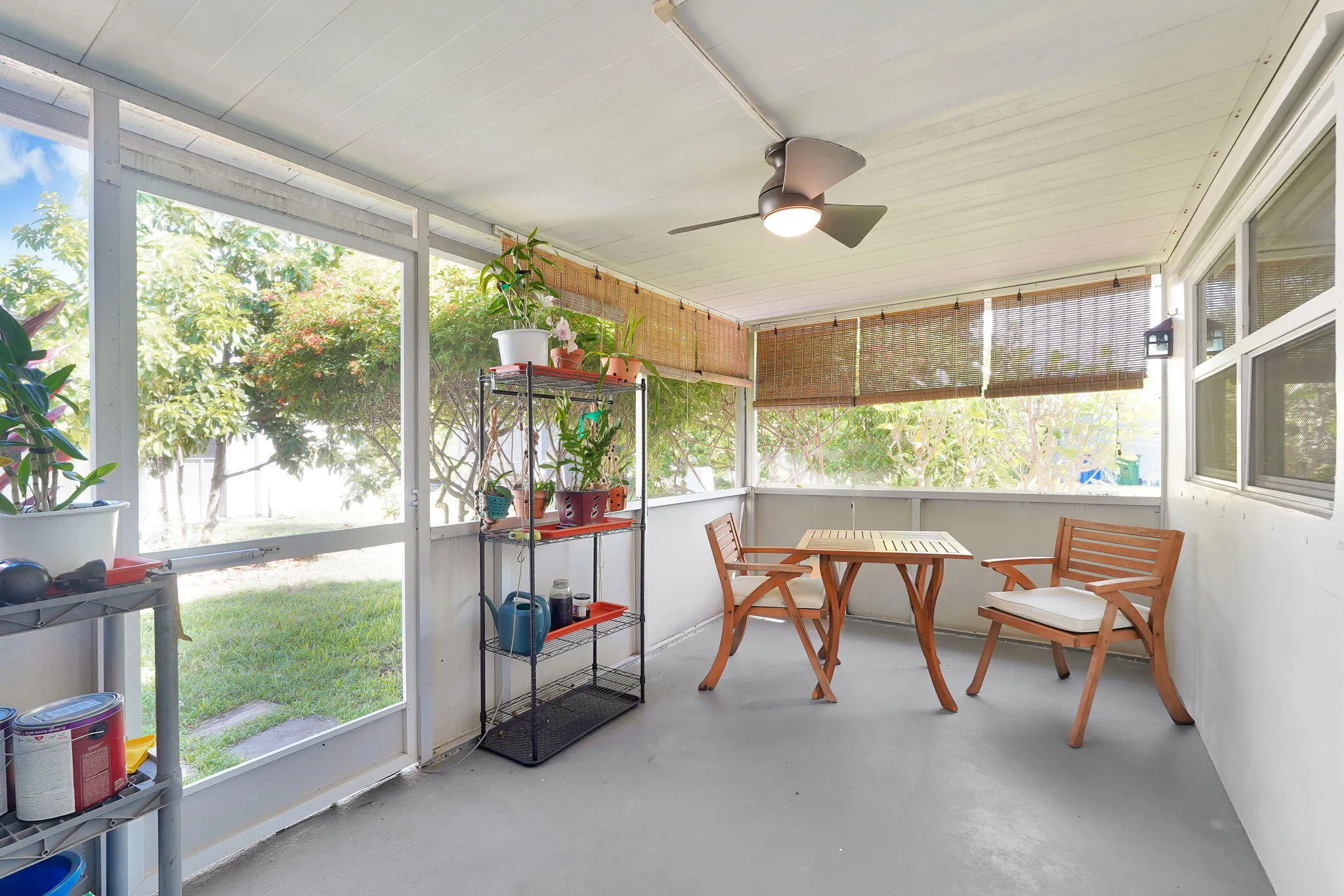 Screened back porch