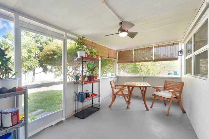 Screened back porch