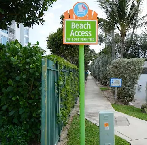 Beach Access Sign