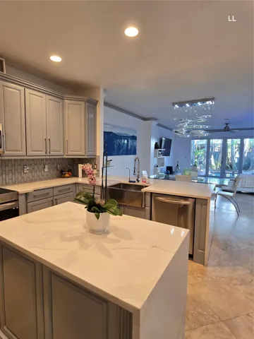 Main Kitchen Living Room in Open Area