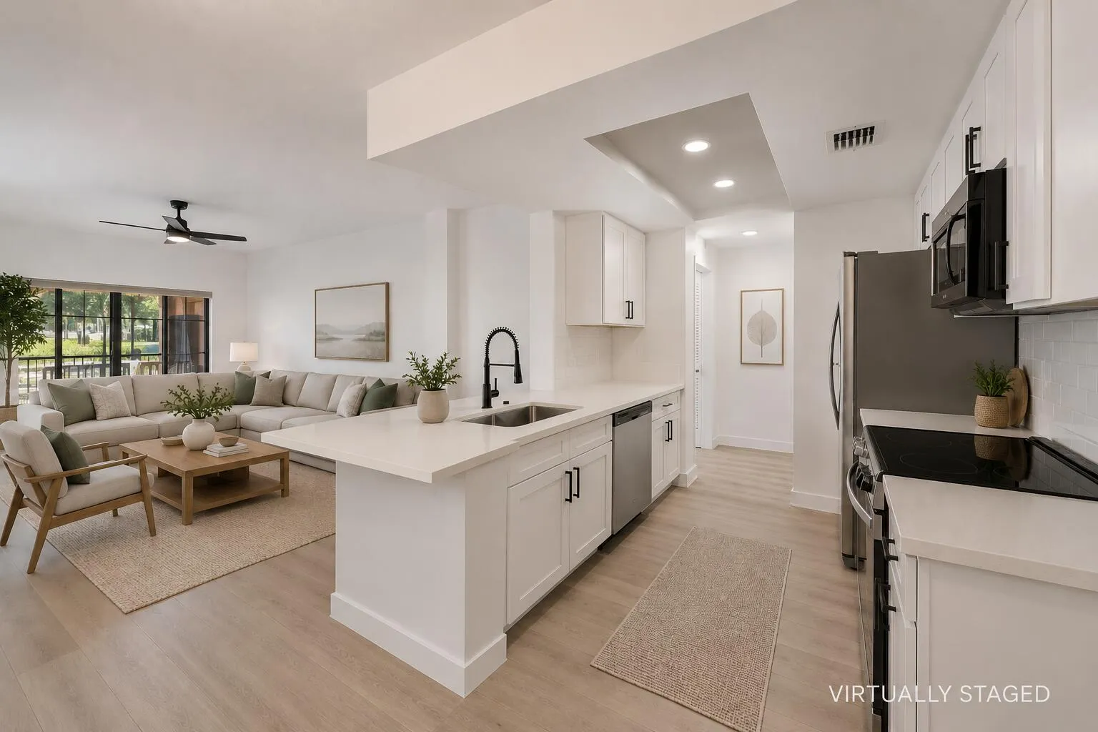 kitchen to living room