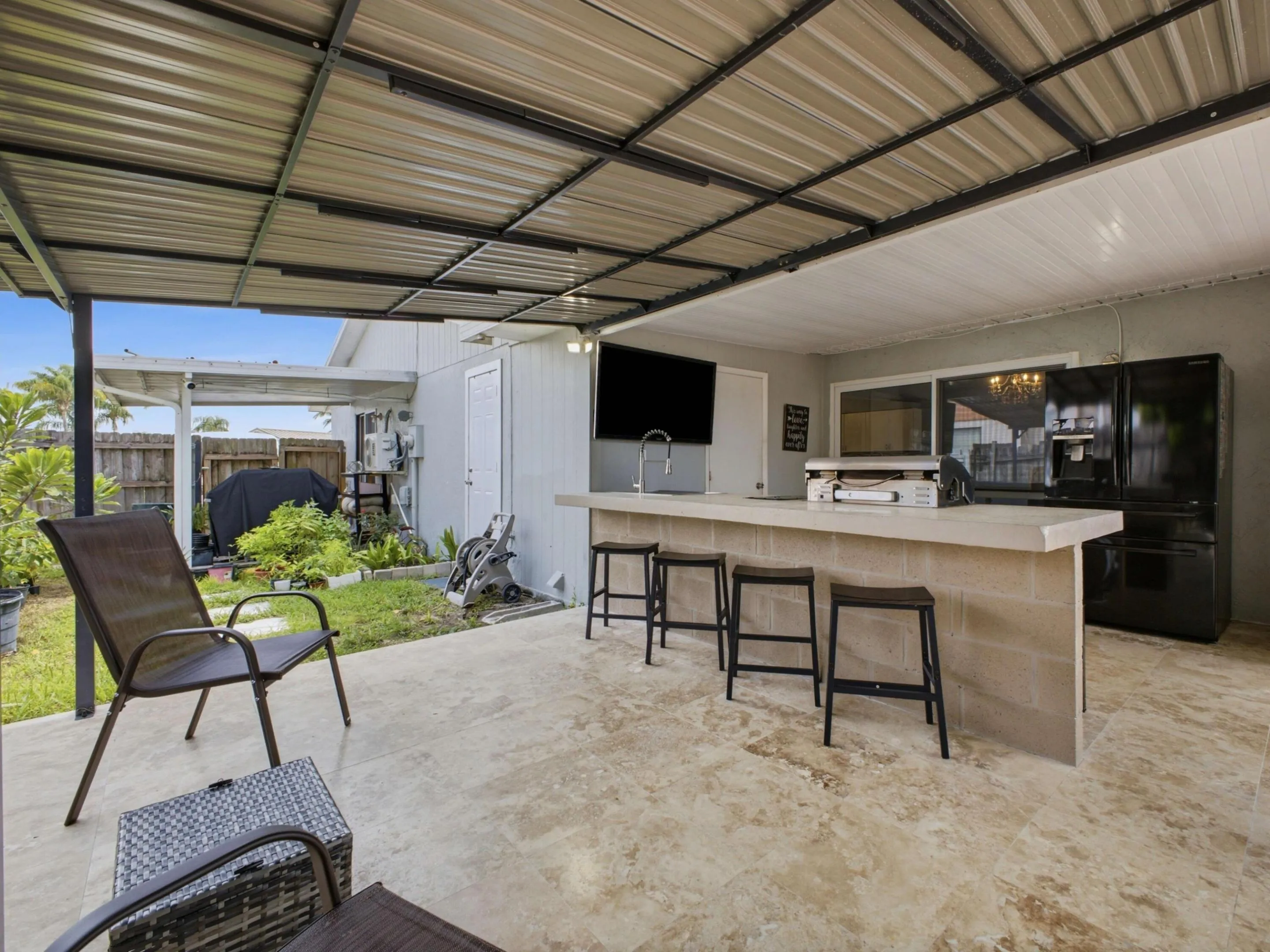 Covered Patio Summer Kitchen