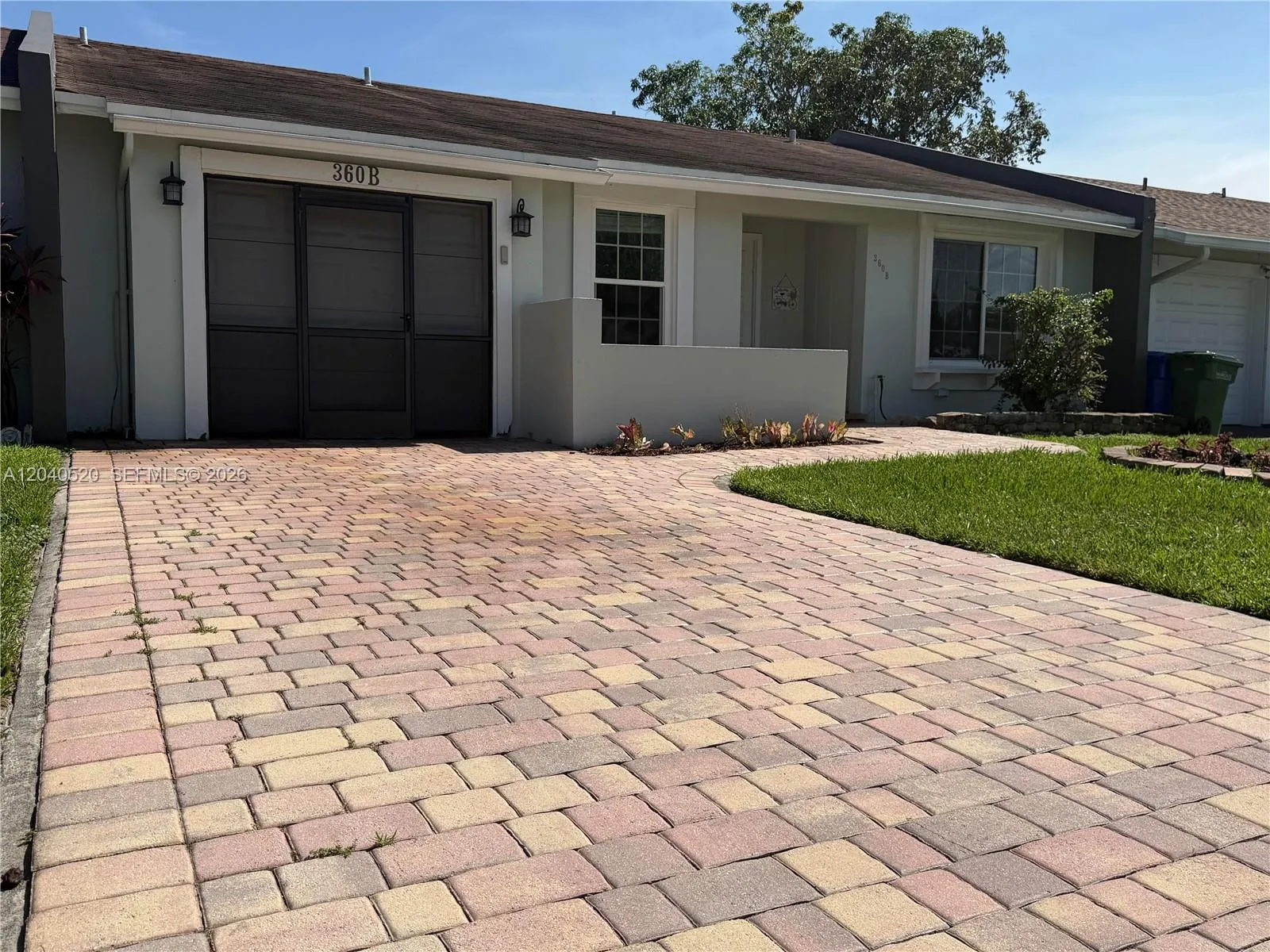 FRONT PAVER DRIVEWAY