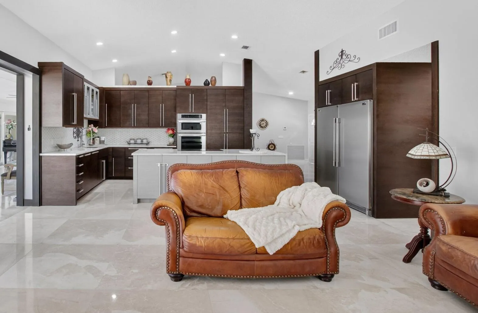 Remodeled kitchen off family room