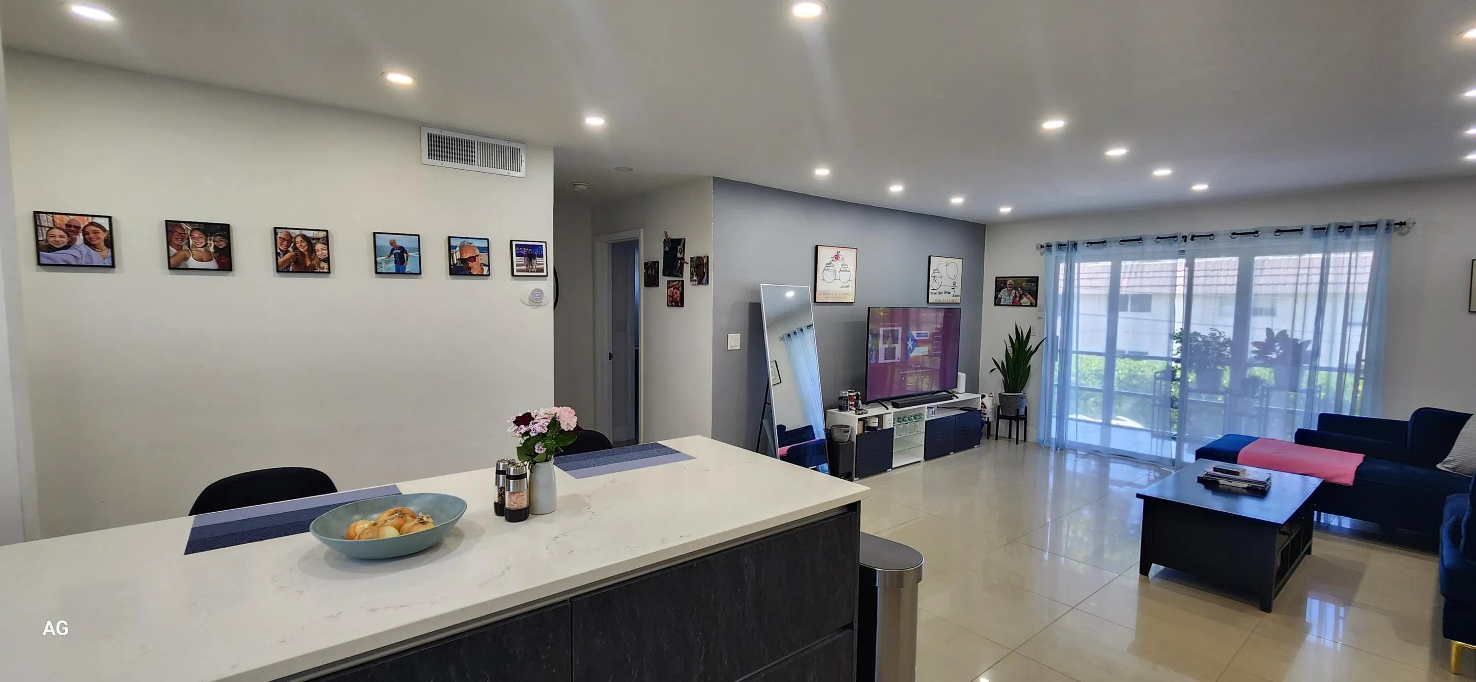 Kitchen Island in open living area