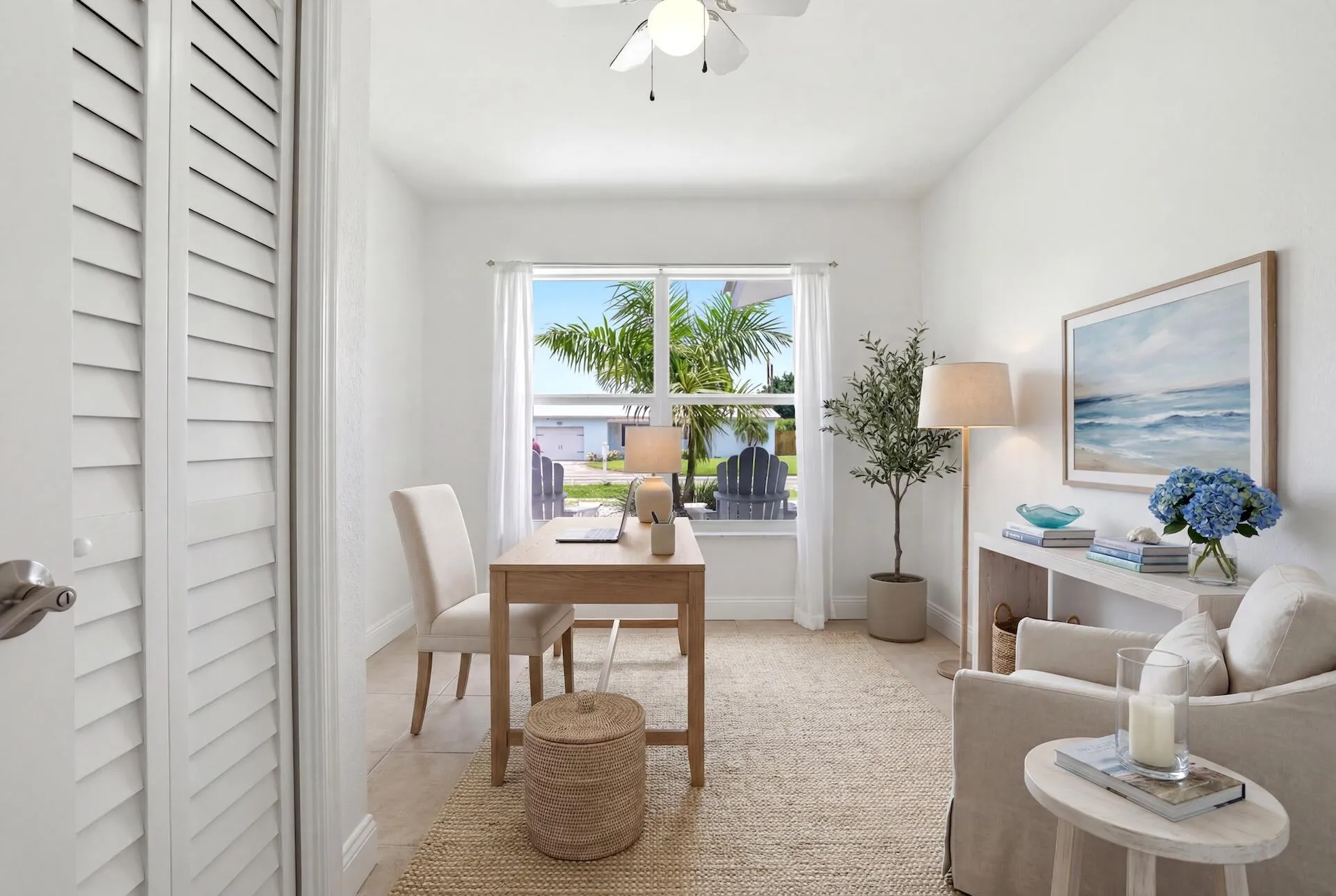 Virtually staged 2nd bedroom