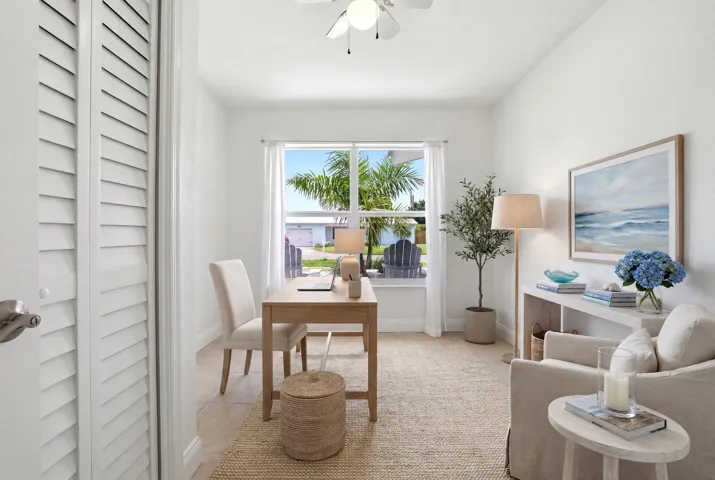 Virtually staged 2nd bedroom
