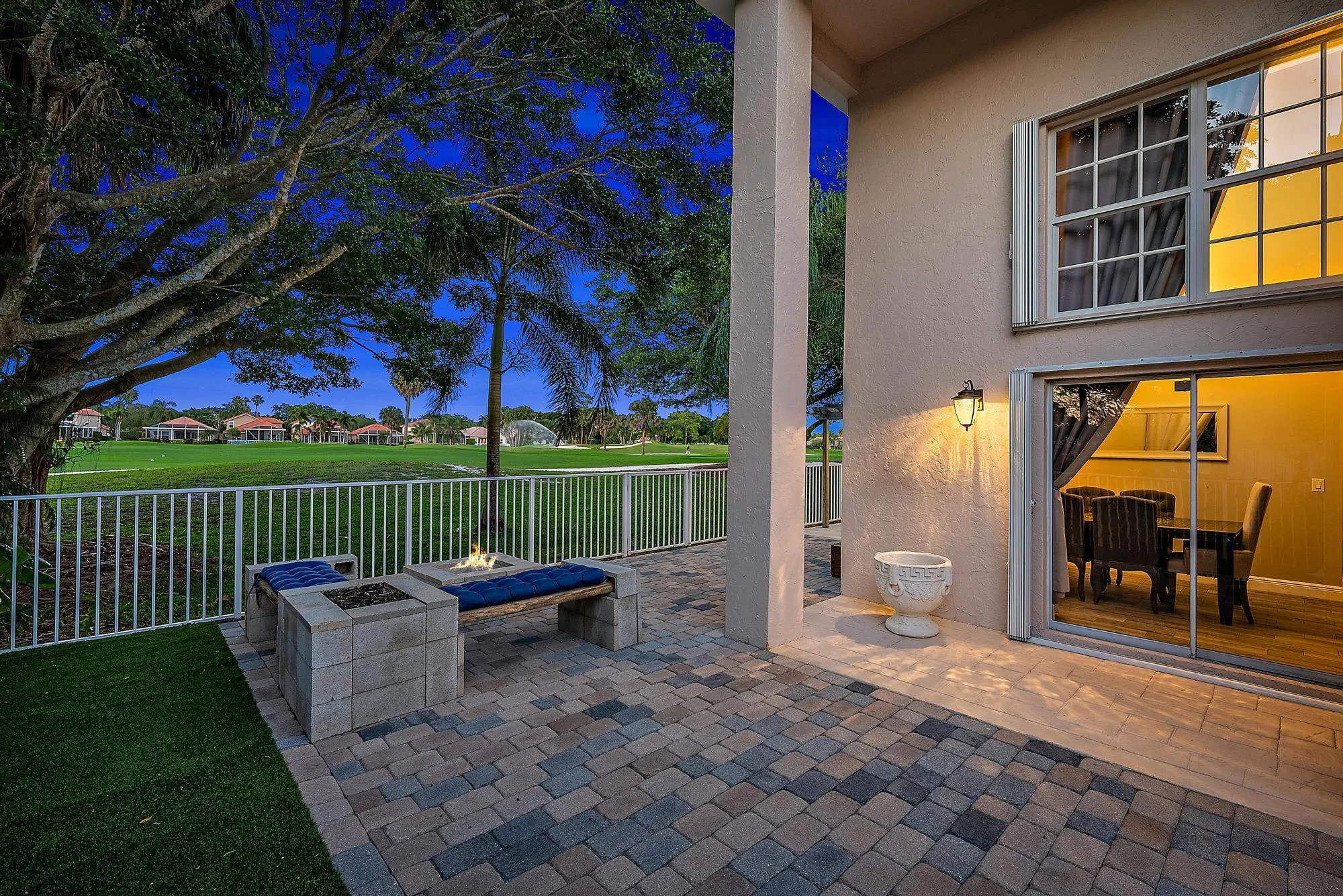 Patio with firepit