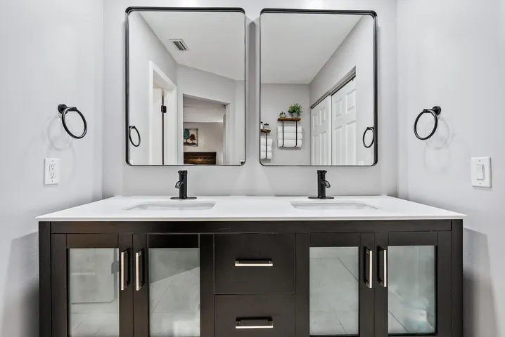 Primary ensuite double vanity