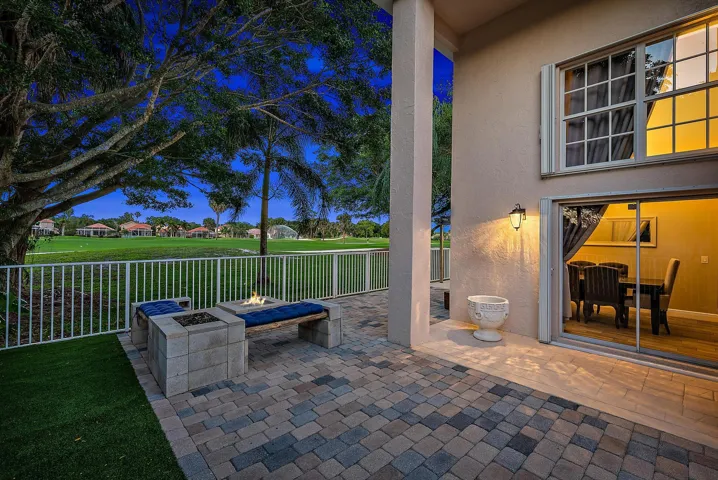 Patio with firepit