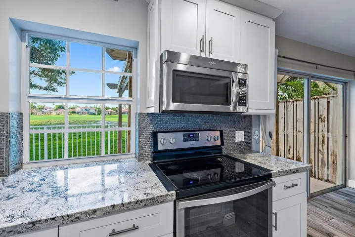Kitchen with gold course views