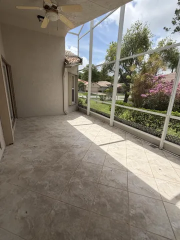 Patio facing yard