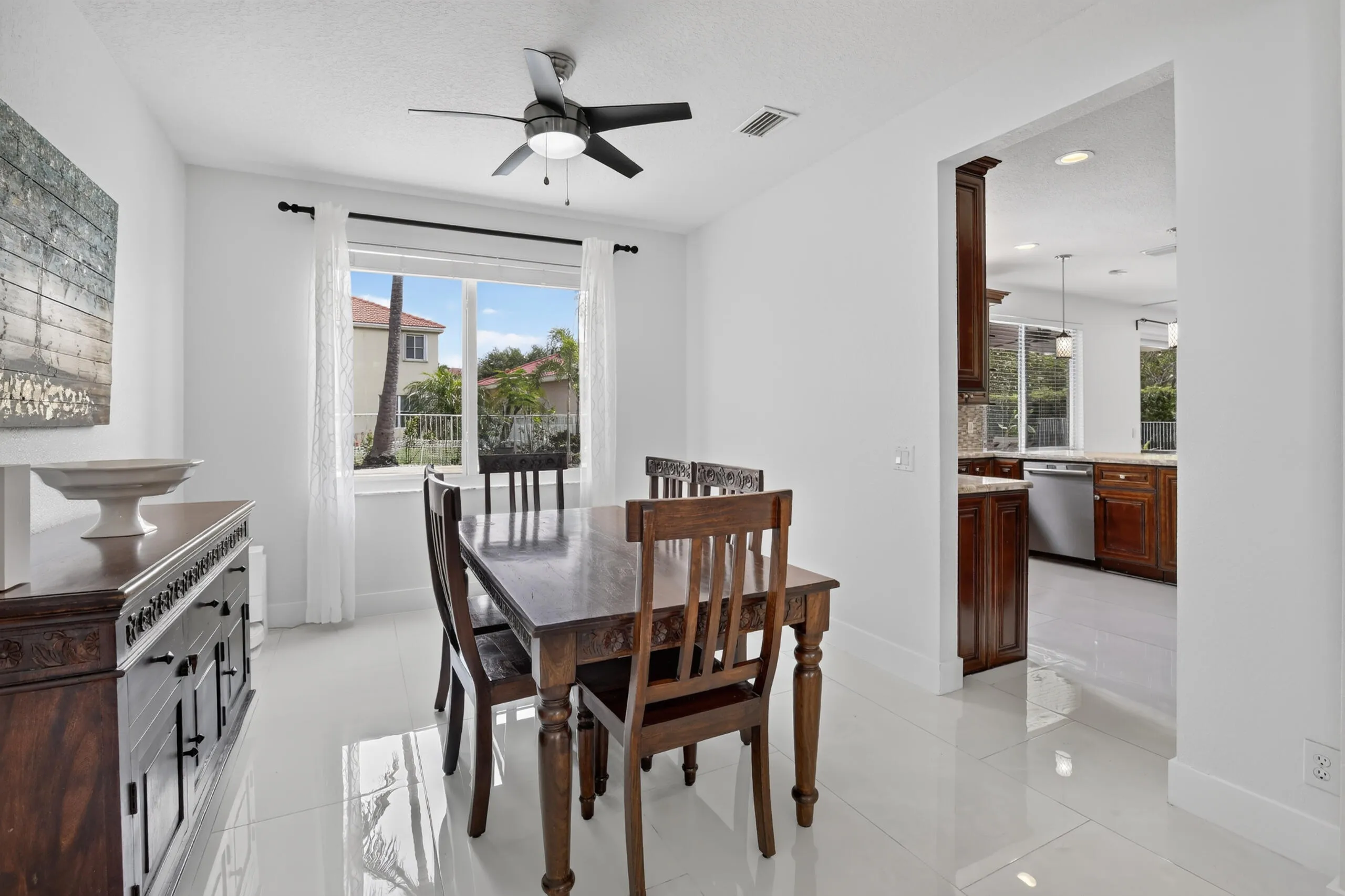 Spacious dining room