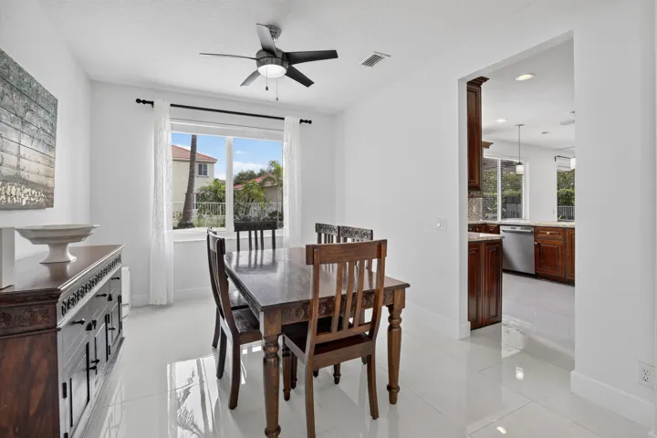 Spacious dining room