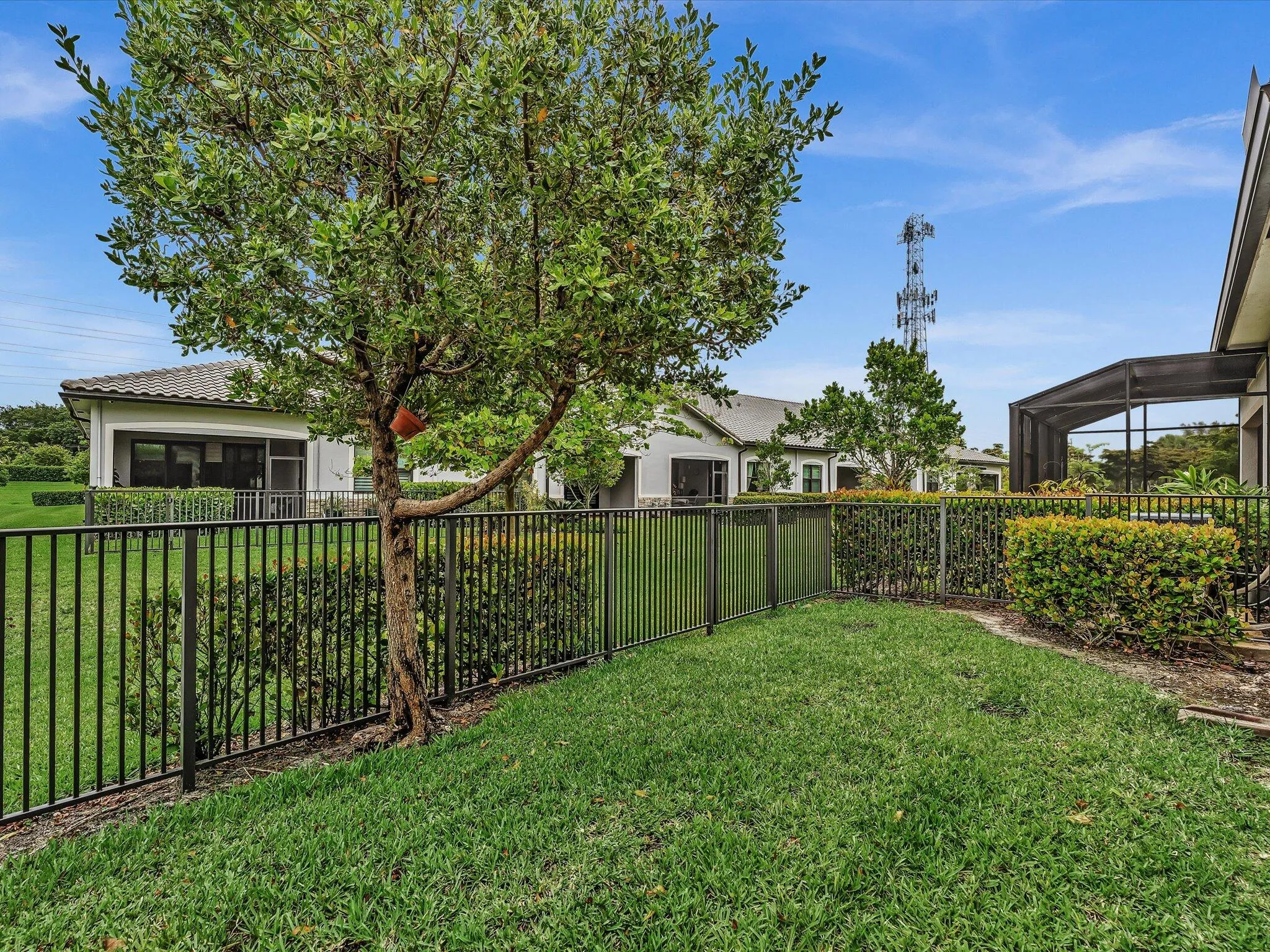 Fully fenced back yard