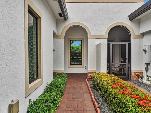 Brick paver walk & decorative archway