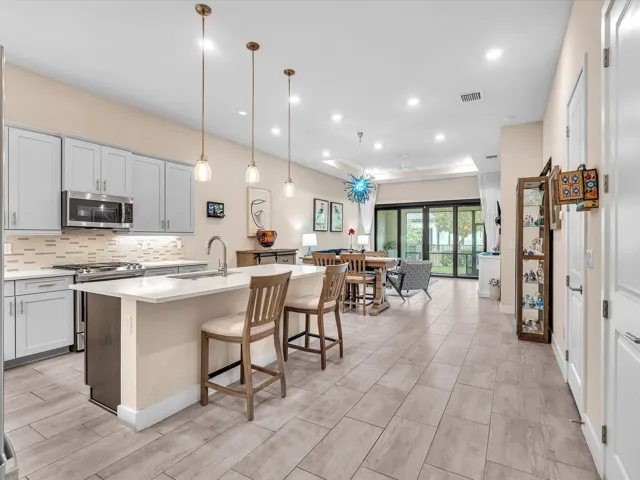 Porcelain plank flooring